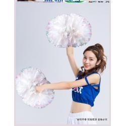 핸들스틱 경기 랄랄랄하게 솜씨를 발휘하다 큰 수업 사이에 손이 흔들리다 꽃 무광 더블 헤드 클러치 응원단 1988243945, 핸들스틱 타입 무지개 색상 화이트 6