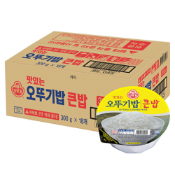 [지앤미co.] 오뚜기 큰밥 300g x 18 오뚜기밥 큰밥 큰공기 갓뚜기 즉석밥