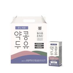 [밥스누] 순하고 진한 약콩 두유(190mlX16팩), 190ml X 16팩