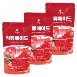 웰그린 오가다 석류에이드(230ml X 10개)-3개(총 30개) 편의점 아이스 음료 파우치, 단일상품