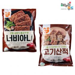 삼양 너비아니 1000g + 고기산적 1000g, 단품, 1kg