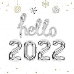 [평일3시이전 당일출고] 헬로 2022 해피뉴이어 풍선세트 /새해파티,새해풍선,연말파티,신년회,새해맞이,망년회,홈파티, 헬로실버+2022실버(중)