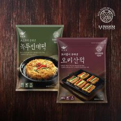 [K쇼핑][사옹원] 부침명장 녹두빈대떡 400g(200gx2개)+오미산적 450g(75gx6개), 단일상품