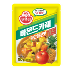 오뚜기 바몬드 카레 골드 약간매운맛 과립형, 100g, 450개