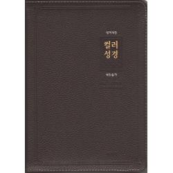큰글자 컬러성경&새찬송가 대 개역개정 합본 색인 천연우피 다크브라운 지퍼 아가페출판사