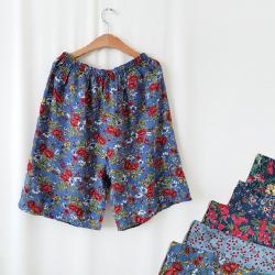 여름 시원한 5부 꽃 인견 반바지 빅사이즈 실내복 홈웨어 할머니 요양원 엄마 잠옷 바지