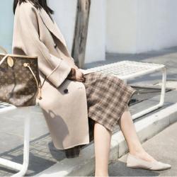 kirahosi 여성롱코트 가을 겨울 캐시미어코트 양모코트 울코트 오버핏 여자 핸드메이드 코트 s112-71