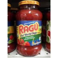 Ragu 라구 토마토 파스타 소스 x4팩 Organic Traditional Pasta Sauce(677g), 1개, 0g