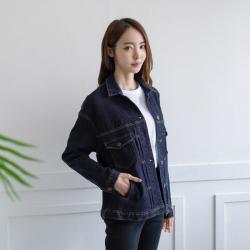 Lovely 데님자켓 청자켓 루즈핏청자켓 박시청자켓 스