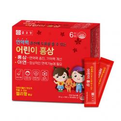 종근당 어린이홍삼 면역력 증진 진세노사이드 추천 국내산 6년근 홍삼농축액 홍삼젤리 스틱 어린이영양제, 30포, 20g