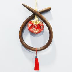 모모커머스 재물운 가져다주는 소코뚜레 복조리 복주머니 코뚜레 개업/이사/오픈/새해 선물_3종 행운 코뚜레_빨강 복주머니