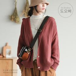 도오빠 여성 니트티 후드 가디건 루즈핏 오버핏 빅사이즈 가을 겨울 여자가디건 후드자켓 20대 30대 패션 데일리 캐주얼 스웨터