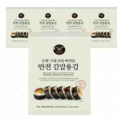 만전김 두번구워 더욱 바삭한 만전 김밥용김 10매, 50개