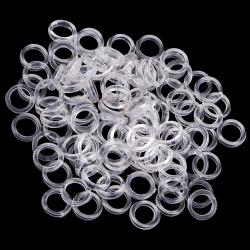 JC 100pcs 클리어 브래지어 스트랩 조정 란제리 슬라이더 O 링 비키니 패스너 6mm