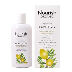 Nourish Organic 리플레니싱 아르간 오일 With 파마그라닛 & 로즈힙, 1개, 101ml