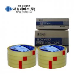 서경테이프 물레방아 컷터기용 스카치 테이프 12mm X 25m 투명 40개