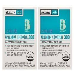 스키니랩 장용성 락토페린 다이어트 300 4주분 초유 단백질 내장지방 감소 2박스
