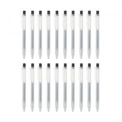 무인양품 Muji 노크식 볼펜 블랙 0.5mm 20개 4550182902273