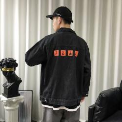 봄가을 데님 코트남 캐쥬얼 튀기다 거리 청의 중국식홑저고리 그라데이션 재킷