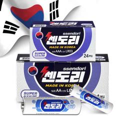 국내산 쎈도리 알카라인건전지 AA 24알+AAA 24알