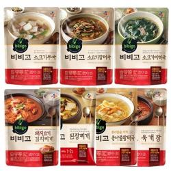 코끼리마켓 Cj 비비고 즉석국4종 즉석찌개 3종세트 초간단레시피 일품요리 즉석안주 소고기무국+소고기장터국+콩나물황태국+소고기미역국+육개장+된장찌개+돼지고기김치찌개 2세트