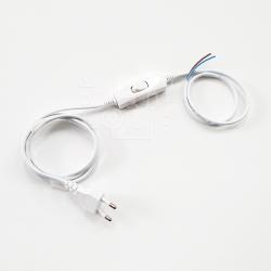호강조명 AC 220V 전선코드 중간스위치 0.75SQ 백색, 1개, 3M