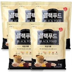 블랙푸드 미숫가루 1kg X5개 곡물명가 선식