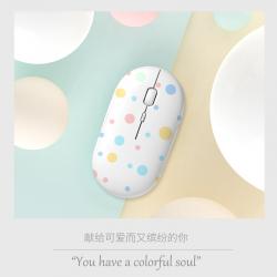 샤오미 마우스 무선 마우스 아트 공동 브랜드 블루투스 무선 마우스 음소거 충전애플 레노버 샤오미 화웨이 노트북에 적용됩니, 웨이브 포인트 - 단일 모드, 공식 표준