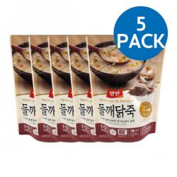 감기몸살엔 들깨닭죽 420g x 5 (5팩) 닭죽 들깨죽 감기죽 삼계죽 원기회복 삼계탕죽 죽 몸보신 건강죽 겨울보양식 영양죽 암환자영양식 환자영양식 노인영양식 아침대용 식사대용, 5팩