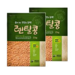 레드렌틸콩 4kg (2kg+2kg), 1개, 4kg(2kgx2)