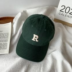 무지캡모자 정해진 시간에 뺏다 구입 가격 솔리드 이니셜 R표시 야구모자 여성 심플 헌팅캡 남자 레쉬가드 4649383269