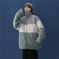 Dec.01 51번 겨울양털 패딩 여 루즈핏에 도톰한 배색의 면 저고리 항풍 차이나 면 겉옷복학생Z