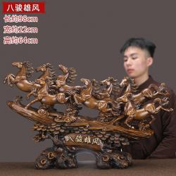 말장식소품 팔준웅풍 공예품 마네키 사무실 중역테이블 퀄리티 통큰 신점업 열다 기프트 3810217800, F타입 :팔준 세찬 바람 (나뭇결 ), 본상품