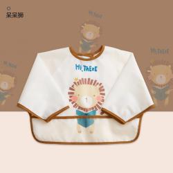 방수앞치마 목화 사촌 아이 커버 밥먹기 슬링백 도시락 방수 여름얇은스타일 그림 회화 치마여자 뒤집어착용하는옷, C02-5290M사이즈 12-24개월수, T03- 라이온 베이직