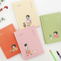 자문자답 다이어리 50가지 질문 자기계발 자존감 일기 셀프 힐링북 일상 일러스트, 그린