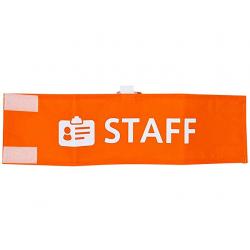 【Amazon 한정】 STAFF 완장 오렌지 완장 전문 .com 빅 실루엣 관혼상제 등에서 봉사 스태프 대행 · 안내소