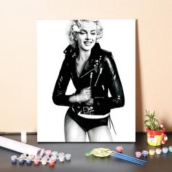 마릴린 마를린 먼로 팝아트 유화 명화 색칠하기 DYI 페인팅 페인트 캔버스 그림 초상화 인물 그리기 영화 배우 캐리커쳐 따라 그리기, D + C.60x75 + DYI
