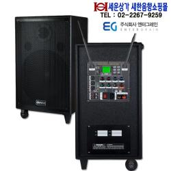 카날스 EG-410 엔터그레인 충전식 400W 출력 200MHz 2채널 블루투수 USB TF CARD 라디오 에코 녹음 뮤트 기능EG410 버스킹 공연 섹소폰연주 집회등, 무선 헤드셋마이크형+무선 헤드셋마이크형