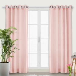 아일렛형 하비드 암막커튼 긴창 (145x233cm) 크림핑크 2장 SET (커튼끈포함), 크림핑크 2장 (커튼끈포함)