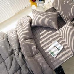 스코홈 욜로365시리즈 침구 차렵이불 + 패드 + 베개커버 세트, 욜로차콜