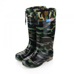 낚시신발 아쿠아슈즈 남성 매끄러운내마모 보온 털추가 일반양말 레인부츠남성 단화 주방 노동보호 고무신발, A07-기모가죽 혼선 대학 1학년 암호, B03-087긴양말 카모 면 커버가 있음