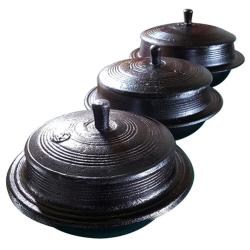 일오삼 길들인 무쇠가마솥 가정용 2인 16cm 블랙