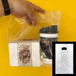 [소행섬] 무지 PE 비닐 쇼핑백 R형 (투명 비닐쇼핑백 선물포장 테이크아웃 쇼핑 답례품포장), 100매입, 무지 PE 비닐 쇼핑백 <R30>