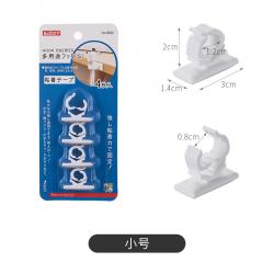 전선고정 가정용 코리더 노선을 걷다 신기 벽면 접착 수납 망선 고정버클 집게 4231792808, 미니 사이즈 4매 들다