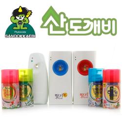 산도깨비 자동분사기+향캔1개/향캔3개/방향캔/리필 향캔 26종/위해우려 안전제품확인, 자동분사기 아로마, 산도깨비 향캔-헤이즐넛[1개]