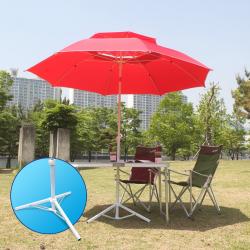 [본사총판] 빅몬스터 특대형 파라솔세트 240cm (받침대포함) 일반형 꺽임형, 파라솔(일반형)+받침대, 레드