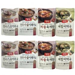 올따옴 양반 백합미역국+차돌육개장+소고기무국+한우시래기x2개씩 1세트