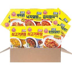 오뚜기3분류 쇠고기카레+쇠고기짜장+제육덮밥+낙지덮밥+춘천닭갈비+김치참치덮밥 각 2입 150g 12개