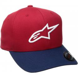 Alpinestars남성의 곡선미를 살린 크라운 플렉스 백 3D브랜드 로고 플렉스피트 햇 연령 없는 빨간 색/비