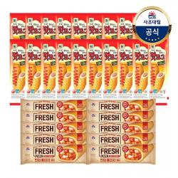 [KT알파쇼핑][대림냉동] 대림선 핫도그 80g x20개 +한입롤피자불닭 80g x10개, 단일상품